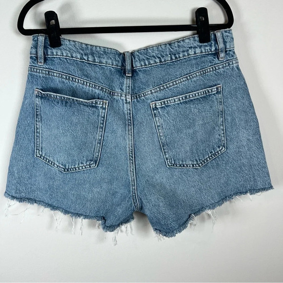 Garage Women's Vintage Cutoff Jean Shorts Blue Medium Wash Denim Classic Sz 32x4 - Picture 7 of 11